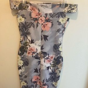 Boohoo Off-Shoulder Floral Dress